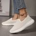 New Style One Foot Push Fit Lazy Spring And Autumn Casual Women's Mom's Shoes, Low Top Flat Bottomed Hiking Shoes 2Df_vogvips.com