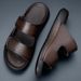 Fashion Men's Slippers Casual Leather Sandals Comfortable Beach Slides Lightweight Summer Flip Flops Man Outdoor Daily_vogvips.com