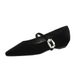 3686-K111 Fahion Rhinetone Buckle One-Strap Mary Jane Shoe For Women Veratile Caual Wedge Commuter Pointed Toe_vogvips.com