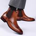 New men's Brock leather boots Fashion trend short boots casual business men's boots_vogvips.com