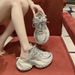 Women's Stylish Chunky Sneakers Backless Closed Toe Slippers with Tire Soles Thick Soled Sporty Shoes Spring Summer 2026 New Style_vogvips.com