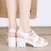 Summer New Leather Platform Sandals, 6cm Thick Sole, Versatile, Casual And Breathable Women's Flip-flops_vogvips.com