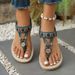 2026 Bohemia Style Flats Sandals Women Summer Slip On Clip Toe Beach Sandals Woman Lightweight Plus Size 43 Gladiator_vogvips.com