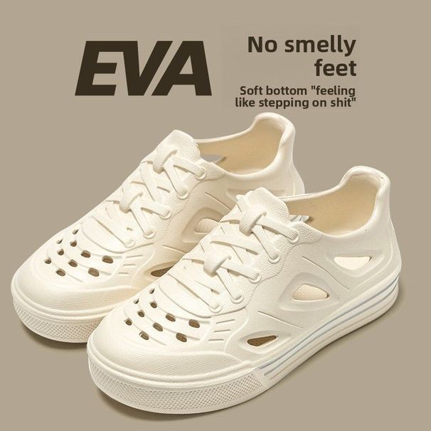 Mens Hollow Out Breathable On Clogs Non Slip Sole For Beach Trips And Daily Casual Wear_vogvips.com
