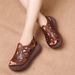 Hollow Sandals Women's Platform Muffin Mother Fish Mouth Shoes Wedge Heel Ethnic Style Old Women's Shoes_vogvips.com