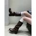 Over-the-Knee For Women With Chunky Heels 2024 Autumn Winter New Women's Long Round Toe Western Riding Boots_vogvips.com