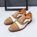 New Men's British Brown Business Derby Shoes Leather Lace-up Casual Office Black Men's Shoes Banquet Dress Wedding Oxford Shoes_vogvips.com