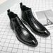Fall/Winter men's footwear Trend boots High tops plus size leather boots Short boots Fashion cowboy boots_vogvips.com