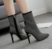 Women's Pointed Toe Rhinestone High Heel Boots Autumn Winter Size 42_vogvips.com