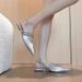 French-style Pink Pointed-toe Flat Summer Wear, 2026 New Model, High-end Rhinestone Closed-toe Sandals For Women_vogvips.com