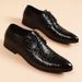 New With A Cracked Feel, Fashionable And Trendy Cool Business Casual Men's Shoes, British Style Small Leather Shoes_vogvips.com