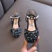 New Girls Princess Single Shoes Diamond Small Big Children Dance Performance Shoes_vogvips.com