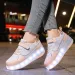 Pink Fashion Girls Boys LED Light Roller Skate Shoes For Children Kids Sneakers With Wheels Two 240723_vogvips.com