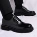 Men's Soft Leather Breathable Casual Shoes Spring Autumn Season Comfortable PU Sole Business Formal Flats Adult Footwear_vogvips.com