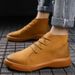 Clearance processing foreign trade broken code pick up special leather casual high-top leather shoes men's Martin boots plus cashmere cargo shoes_vogvips.com