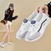 2026 Spring New White Sneakers Korean Version Ins Style For Female Students Thick-Soled Height-Increasing Sports Casual_vogvips.com