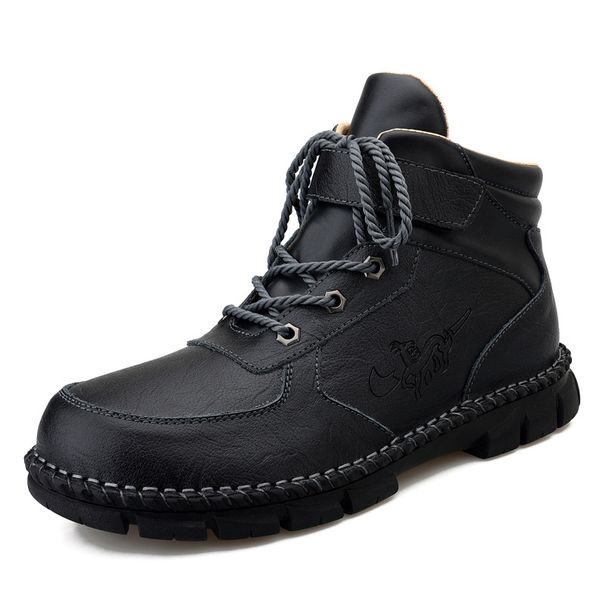 Martin Boots Men's High-top Shoes Breathable Sports Short Boots Leather Shoes Tide_vogvips.com