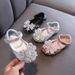 Girl Princess Square Mouth Rhinestone Bow Single Shoe Shoes Show Dance Shoe Girls_vogvips.com