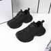 Women's Fashion Sneakers With Rhinestone Detailing - Round Toe Lace-Up Platform Shoes For Casual Wear, Lightweight & Breathable_vogvips.com