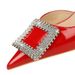 638-AK63 Banquet High Heels Lacquer Leather Shallow Mouth Pointed Side Hollow Square Metal Water Diamond Buckle Single_vogvips.com