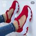 22 Autumn New Large Thick Sole Contrast Suede Buckle With Bow Tie Casual Single Shoe Female_vogvips.com