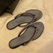 women's Sandals Pearl Genuine Leather Flat Flip Flops For Women To Wear As Outdoor Shoes 2024 Summer New Style Fashionable Beach Flip Flops_vogvips.com