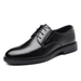 Men's Black Leather Oxford Dress Shoes British Style Business Formal_vogvips.com