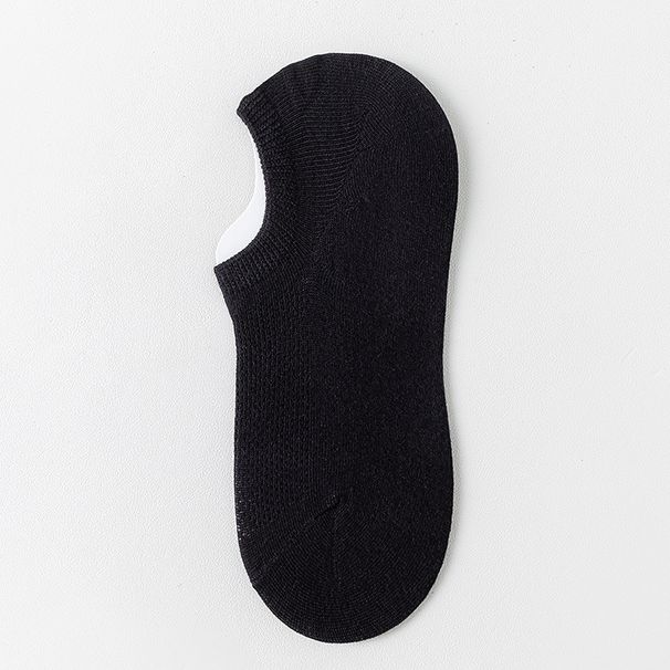 Men's Socks Boat Socks Solid Color Cotton Socks Summer Shallow Men's Short Socks Mesh Thin Antibacterial Deodorant Solid Color Invisible Socks_vogvips.com
