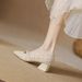 French Temperament Single Shoe Women's Spring 2025 New Item, Thick Versatile, Gentle Evening Style, Mid Heel Pointed_vogvips.com