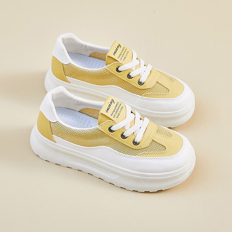 Little White Shoes Female Students Breathable Thick-soled Heightening Shoes Casual Street Shooting Shoes Board Shoes_vogvips.com