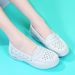 In-stock Women's Nurse Shoes With Soft Soles, Breathable, Hollowed-out Design, Air Cushion, White Hospital Work Shoes,_vogvips.com