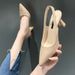 Spring/Summer New Pointed High Heels Thin Heel Closed Toe Sandals Backless Shallow Mouth Single Shoes Women_vogvips.com