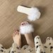Black Furry Slippers For Going Out, Fashionable Square-toed Chunky-heeled Shoes, Versatile Internet Celebrity_vogvips.com