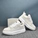 Thick Soled Korean Version 2025 Spring Leather New Board White Breathable, Trendy, Low Cut Casual Men's Shoes, Versatile_vogvips.com