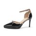MTX 1088-23A One-Word Rivet Heel Single Shoe Pointed Stiletto Waterproof Platform Sandal Women Hollow Cloed Toe High_vogvips.com