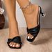 Thin-heeled Square-toed Slip-on Sandals For Women, 2026 Summer New Model, European And American Foreign Trade, Large_vogvips.com