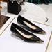 Women's Shoes Are Thin, Thin Heel, Medium Heel, Light Mouth, Metal Pointed Head, Iron Head, Snake Pattern Single Shoes._vogvips.com