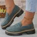 SHLIANG Fashion British Style Women's Flats Thick Bottom Casual Loafers Round Toe Polyurethane Upgraded Rubber Spring Autumn Flat Shoes X0044_vogvips.com