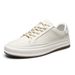 Straight Genuine Men's Breathable White Sneakers Summer Thick-Soled Casual Leather Versatile Trendy Shoes_vogvips.com