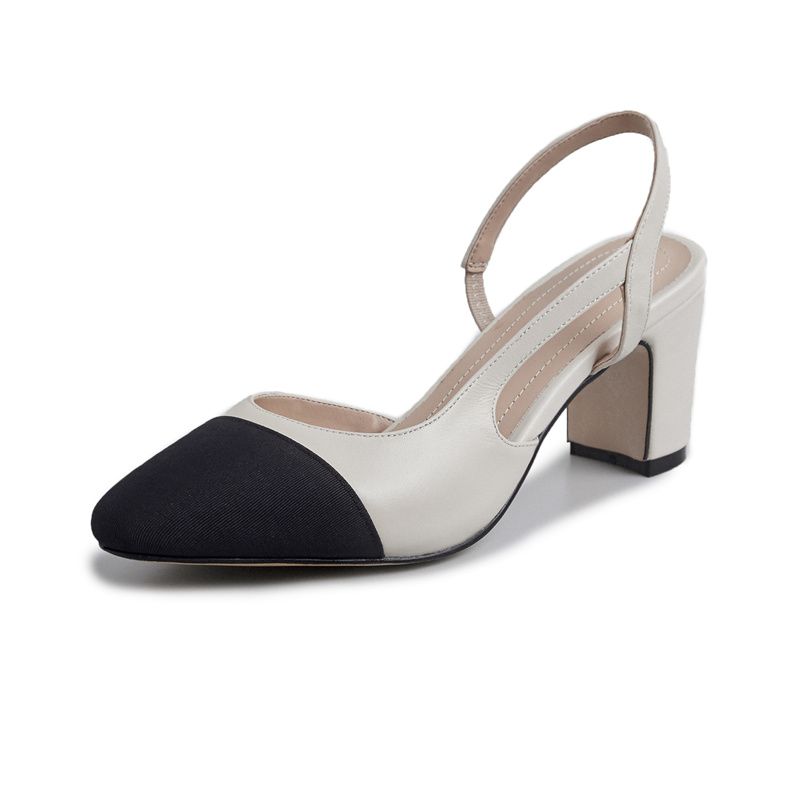 Plus Size New Summer Party Thick Genuine Leather Sandals 6.5 Cm High Heel Women Shoes_vogvips.com