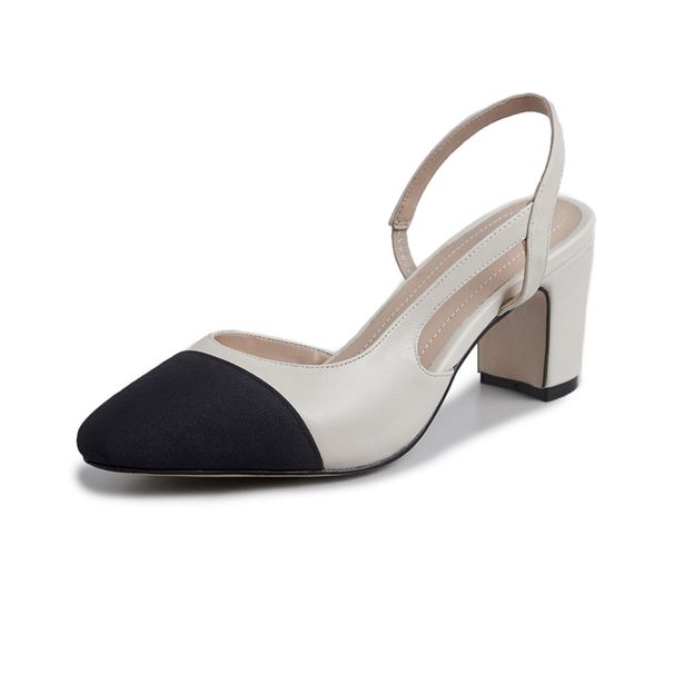 Plus Size New Summer Party Thick Genuine Leather Sandals 6.5 Cm High Heel Women Shoes_vogvips.com