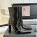 Women's Pointed Toe Ankle Boots – Chunky Heel, Faux Fur Lined, Slip-Resistant, Stylish Black Martin Boots For Fall & Winter_vogvips.com