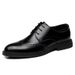 Euro Step Brogue For Men, Autumn Cowhide Formal Business British Casual Leather Shoes, Suit Groom Shoes_vogvips.com