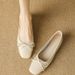 Women's 2025 Spring And Autumn New Fashionable Juezi Shallow Mouth Square Head Bow Soft Bottom Mother Versatile Flat_vogvips.com