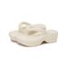 Women's Summer 2025 Flip-Flops, Cream Bread Bubble Thong , Breathable Thick-Soled Flip-Flops_vogvips.com
