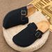 Crestar Fashion Clogs Slippers For Women Classic Suede Men Mules Cork Footbed Leather Potato Shoes With Arch Support_vogvips.com