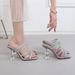 Women's Fashionable Open-Toe Sandals - Colorful PVC Straps With Rubber Sole, Stylish & Comfortable For Casual And Party Wear Stiletto Heels For Women._vogvips.com