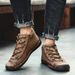 Spring And Autumn Martin Boots New Bean Casual Business Men's Large Sewn Leather Shoes With Velvet_vogvips.com