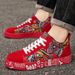 Designer Model 2026, Chinese Trendy Graffiti Summer Zodiac Year Niche Thick-soled Ins Sneakers, Hong Kong Style_vogvips.com