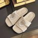 Women's Casual Slip-On Sandals Thick Heel Pure Color Buckle Fashionable Summer Flat Head Cool Slippers_vogvips.com